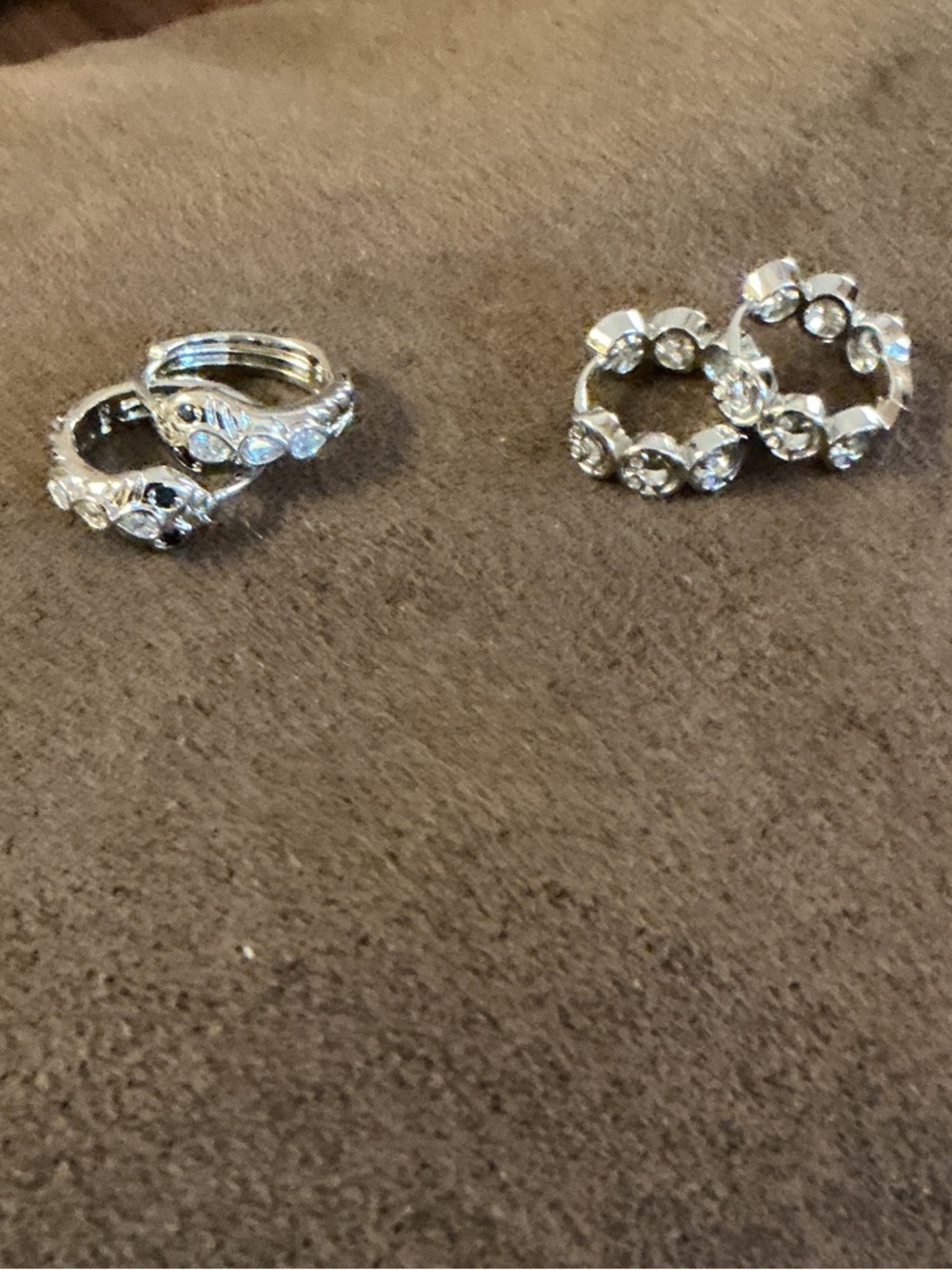 Pretty Bird Jewelry white gold huggie earrings